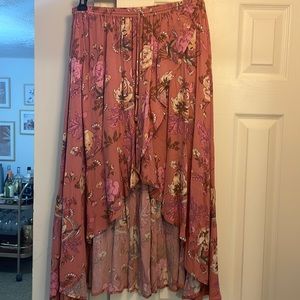 Spell & the gypsy high low floral pattern skirt